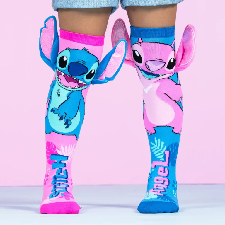 Meias 3D Stitch & Angel com Orelhas