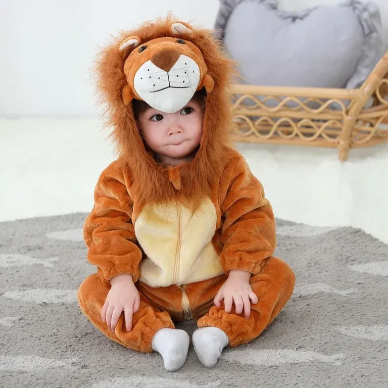 Pijama Infantil Leão Rei – Kigurumi Premium Dourado