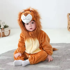 Pijama Infantil Leão Rei – Kigurumi Premium Dourado