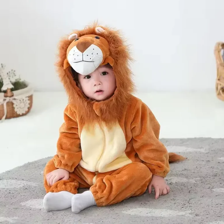 Pijama Infantil Leão Rei – Kigurumi Premium Dourado