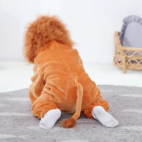 Pijama Infantil Leão Rei – Kigurumi Premium Dourado